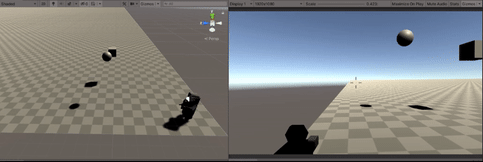 Gif demo of game in unity editor
